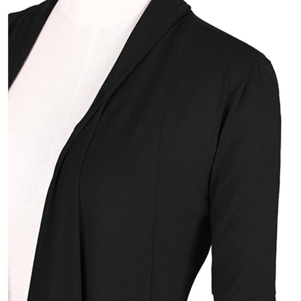NWT Urban CoCo Open Front Black Cardigan Size XXL - Picture 4 of 7